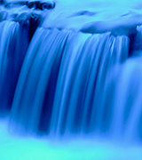 Blue waterfall.