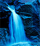 Blue waterfall