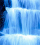 Blue waterfall