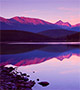 Mountains reflected in a lake